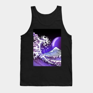 Big wave, Mount Fuji, and a purple moon Tank Top